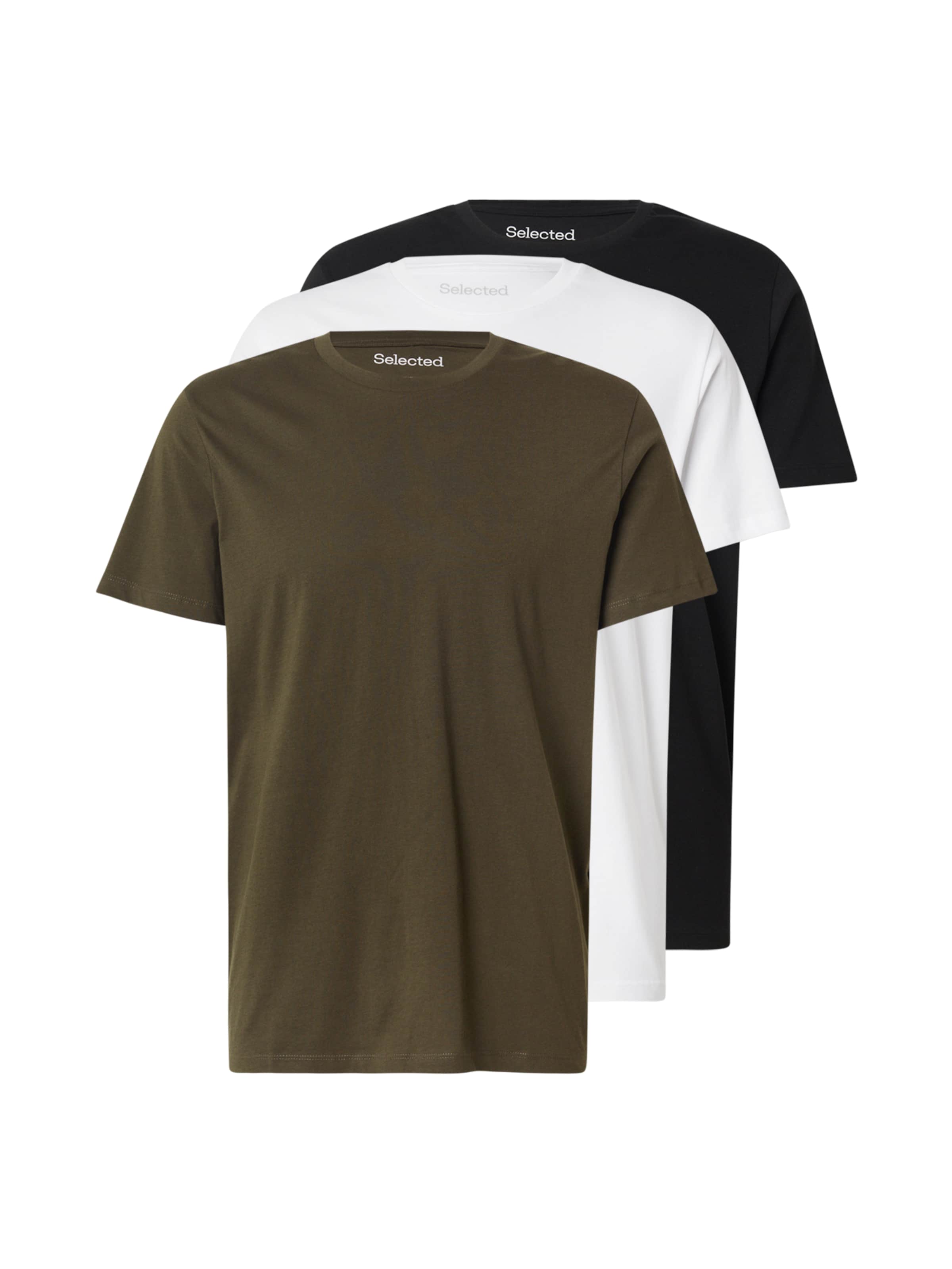 SELECTED T-shirt 'SLHDAN' i grön: framsida