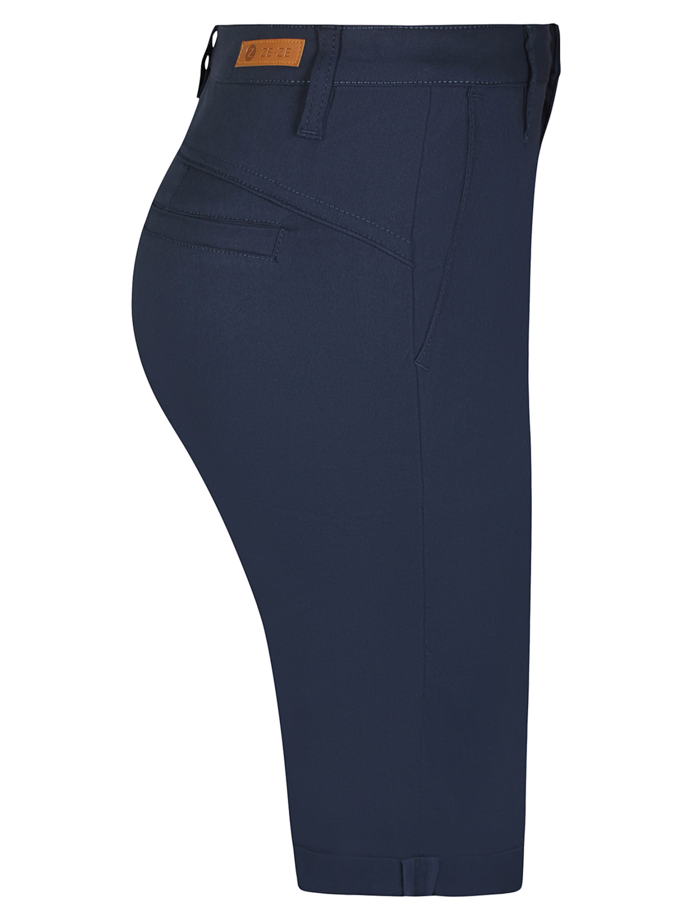 ze-ze Slimfit Bukser 'Sanne 313' i blå