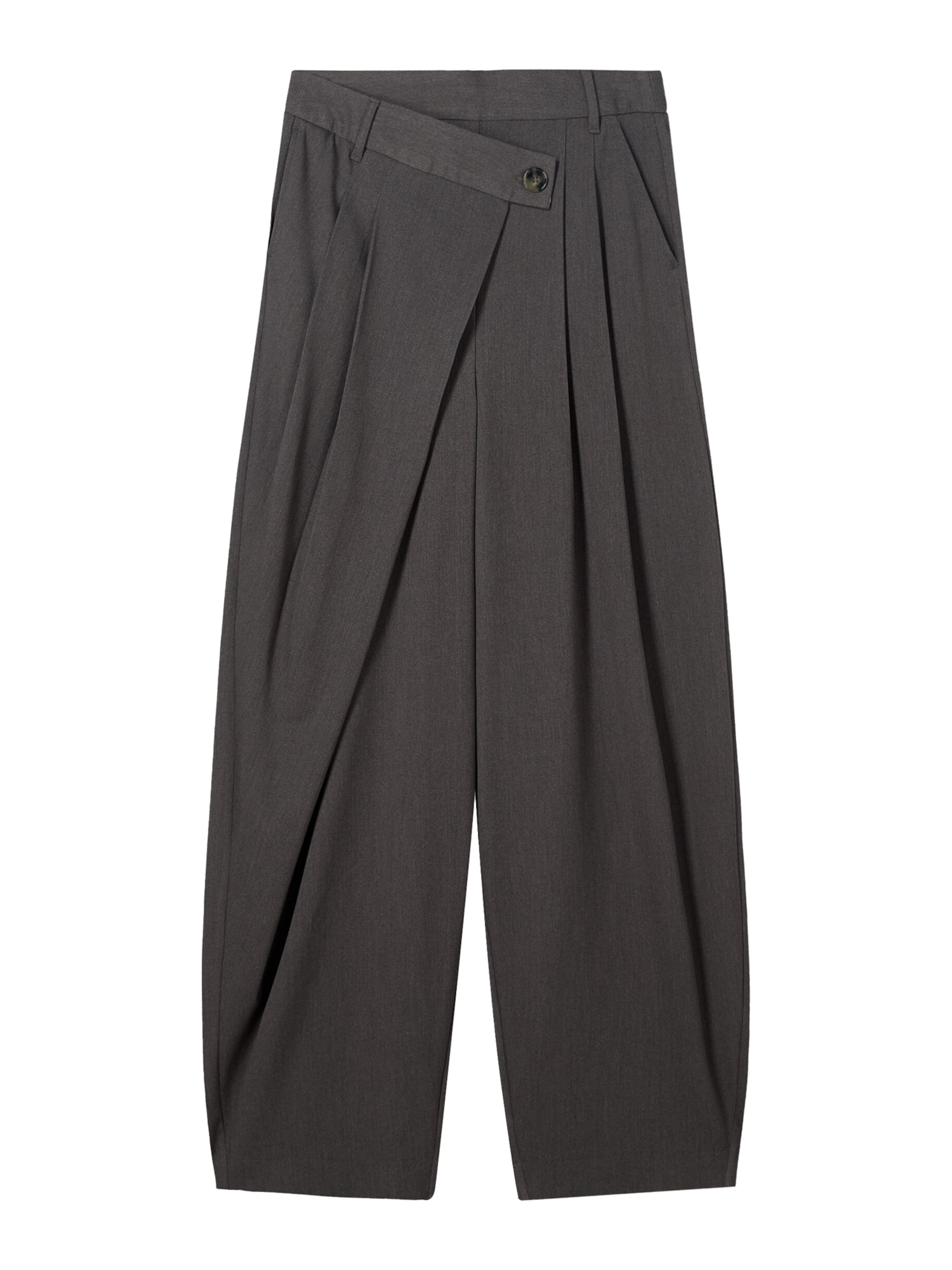 Bershka Baggy Hose in Grau: Vorderseite