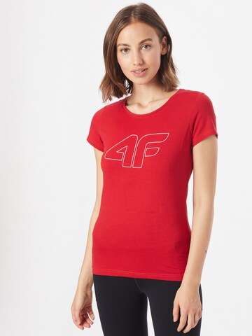 4F - Camiseta funcional en rojo: frente