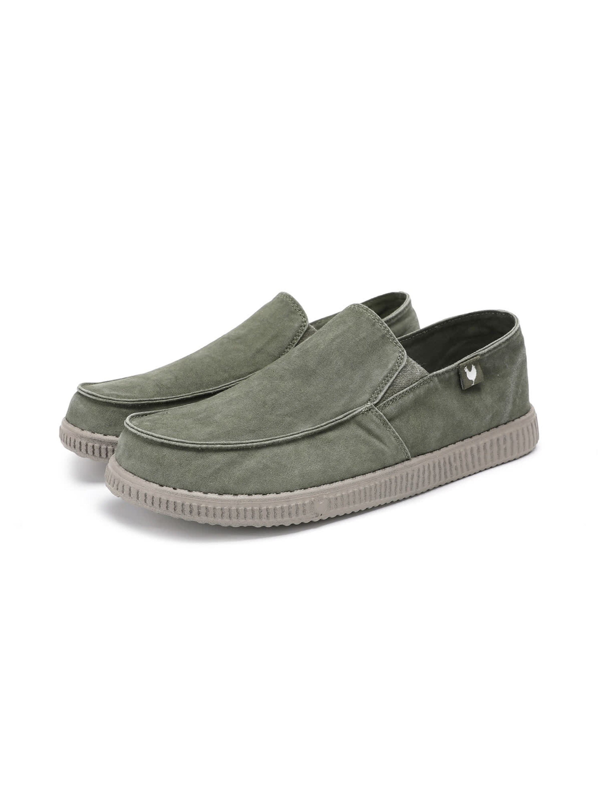 Walk In Pitas Moccasin in Green: front