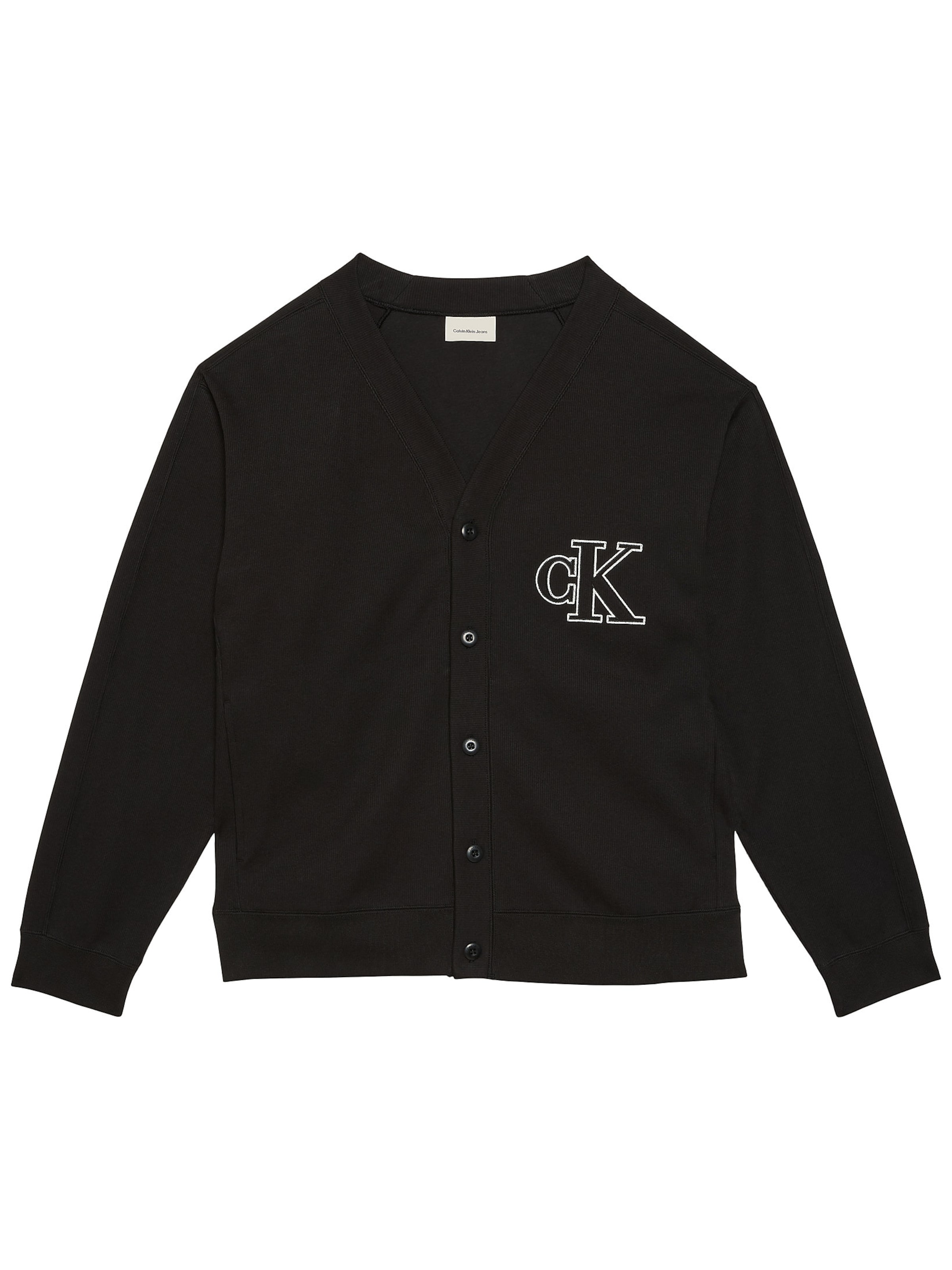 Calvin Klein Jeans Vestes en maille en XS en noir / blanc, Vue avec produit