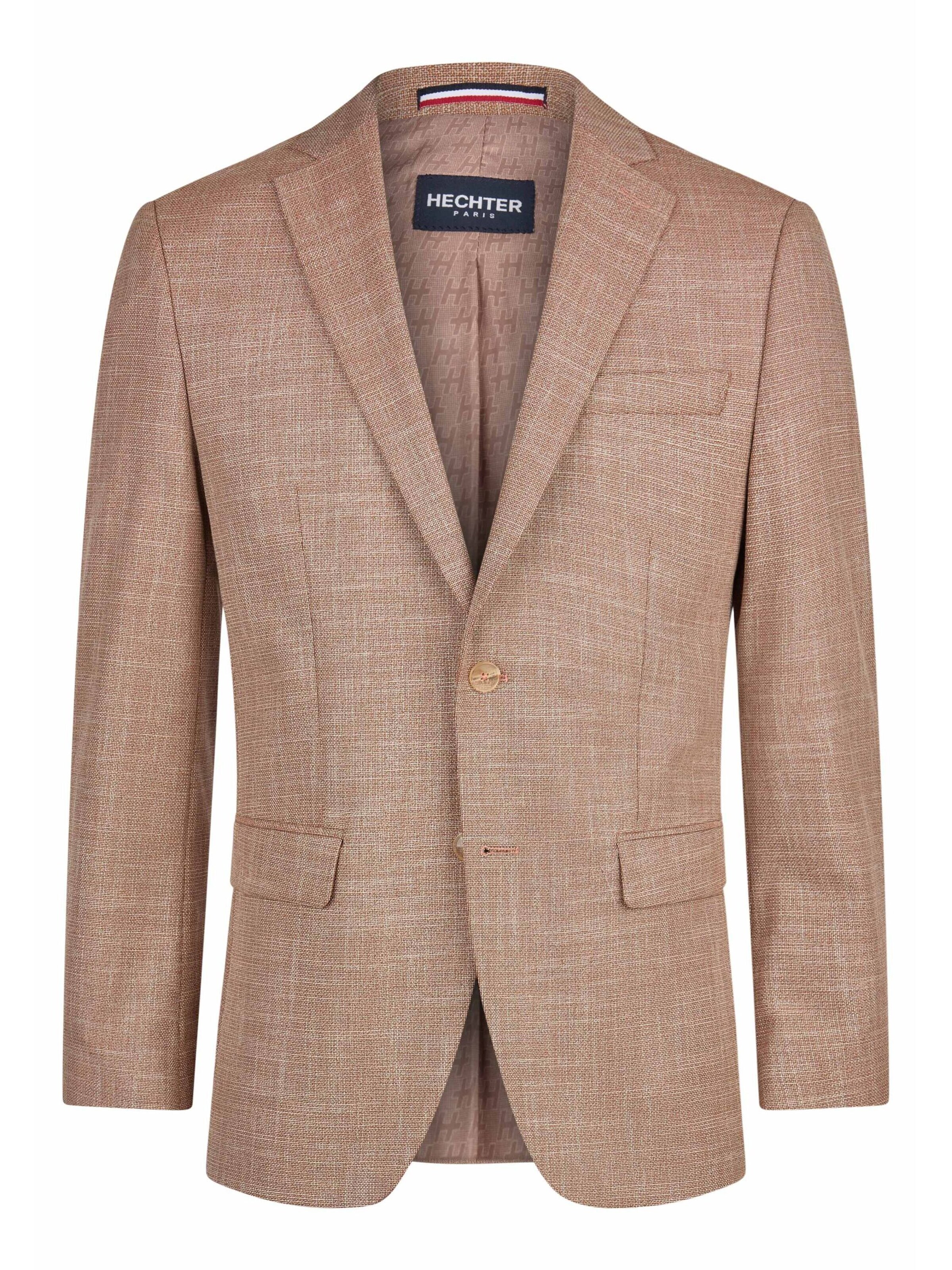 HECHTER PARIS Regular fit Business-colbert in Bruin: voorkant