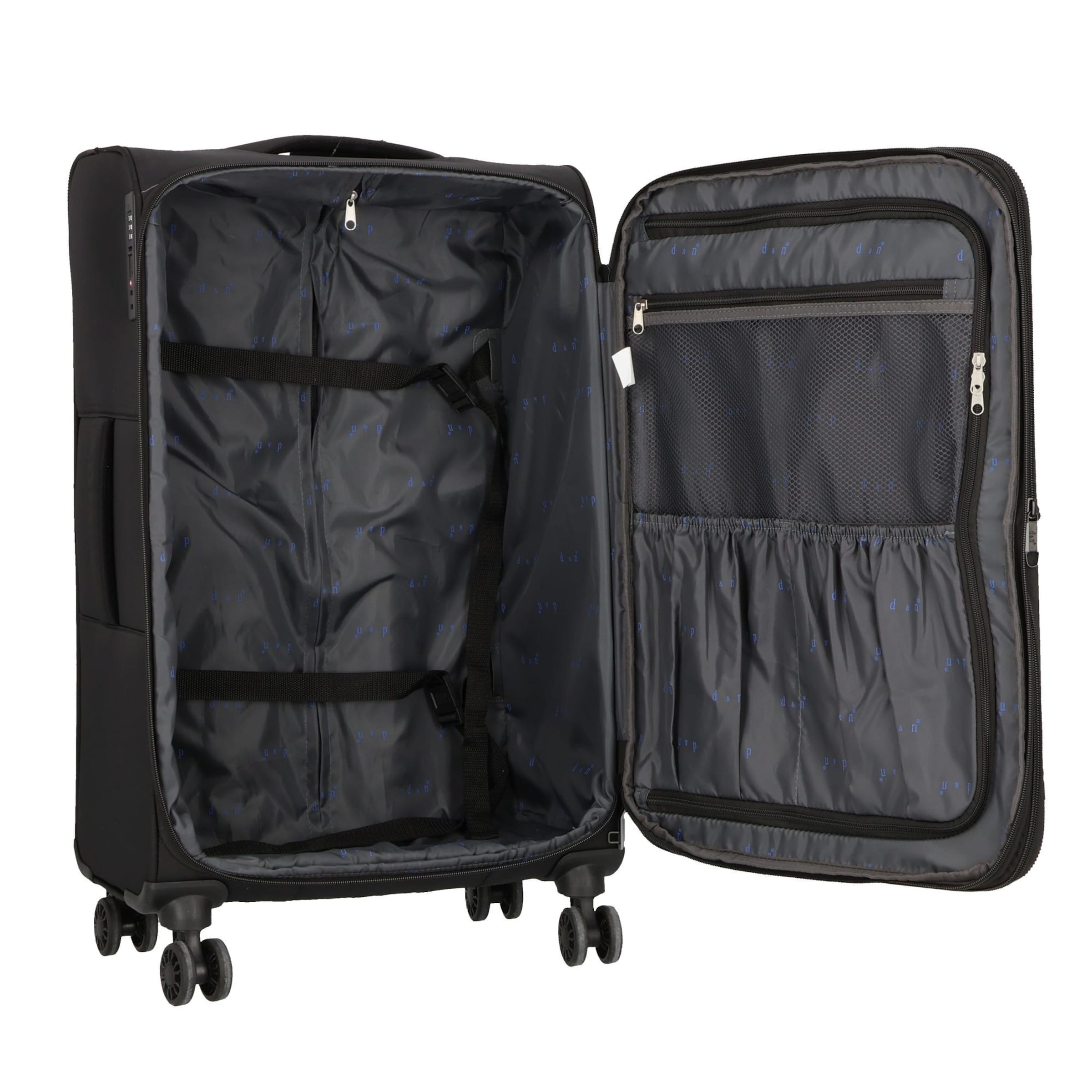 D&N Suitcase set 'Travel Line 9504' in Black