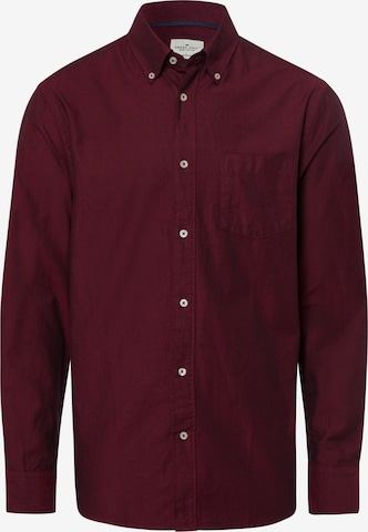 Cross Jeans Regular fit Button Up Shirt ' 35451 ' in Red: front