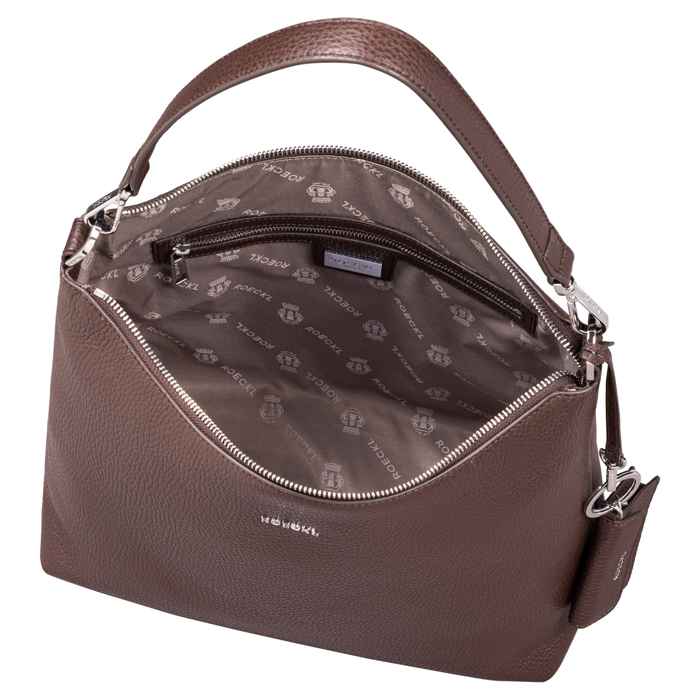 Roeckl Schoudertas 'DIANA SCHULTERTASCHE MEDIUM' in Bruin