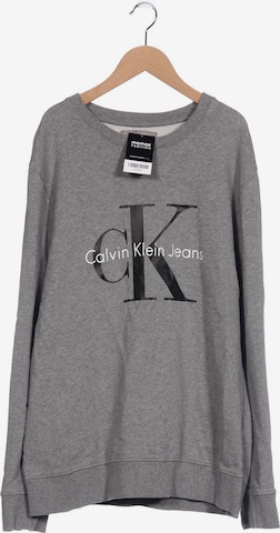 Calvin Klein Jeans Sweatshirt & Zip-Up Hoodie in XL in Grey: front