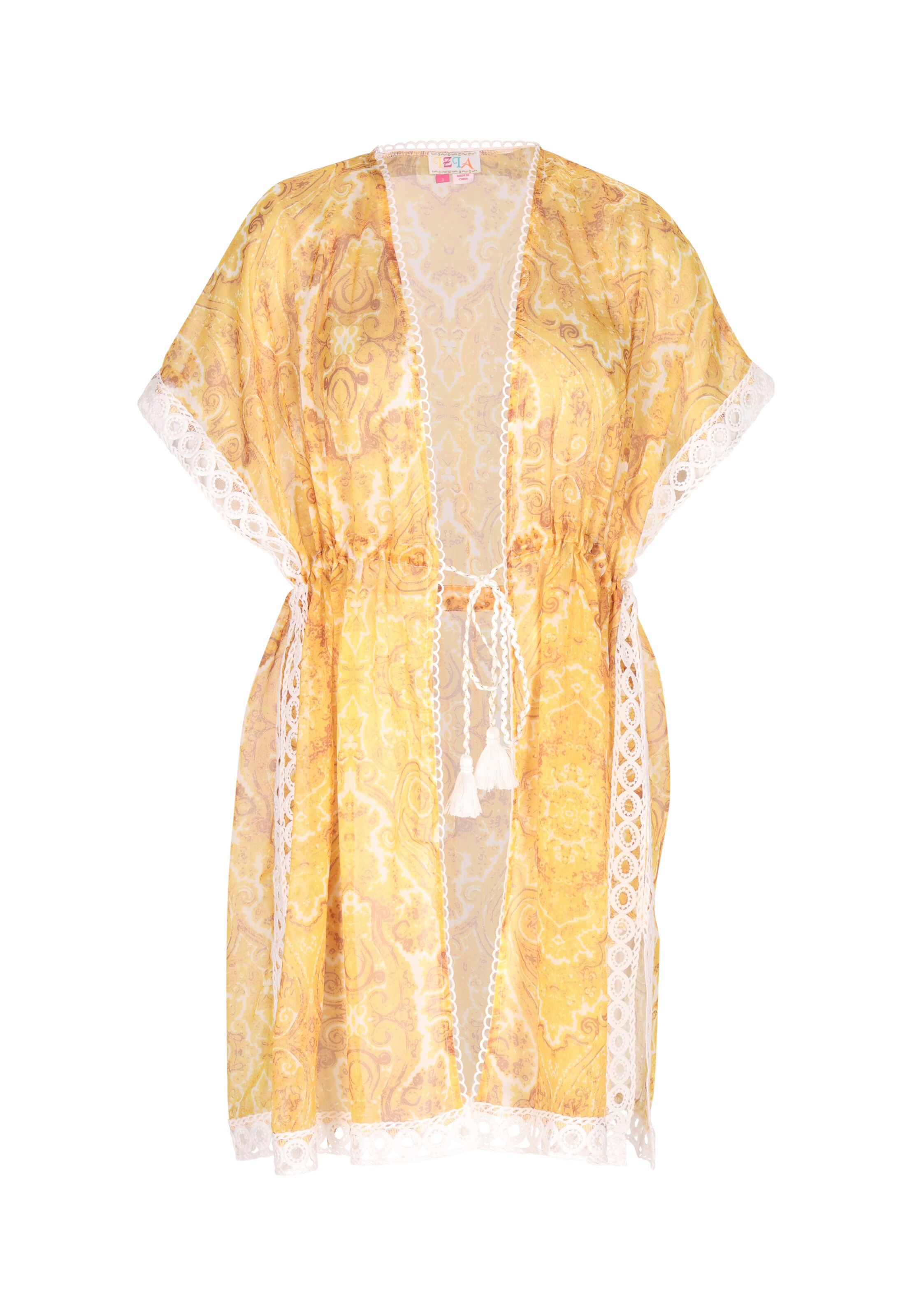 dzeltens IZIA Kimono: no priekšpuses