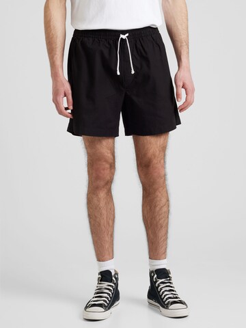 Loosefit Pantalon 'Zed' WEEKDAY en noir : devant