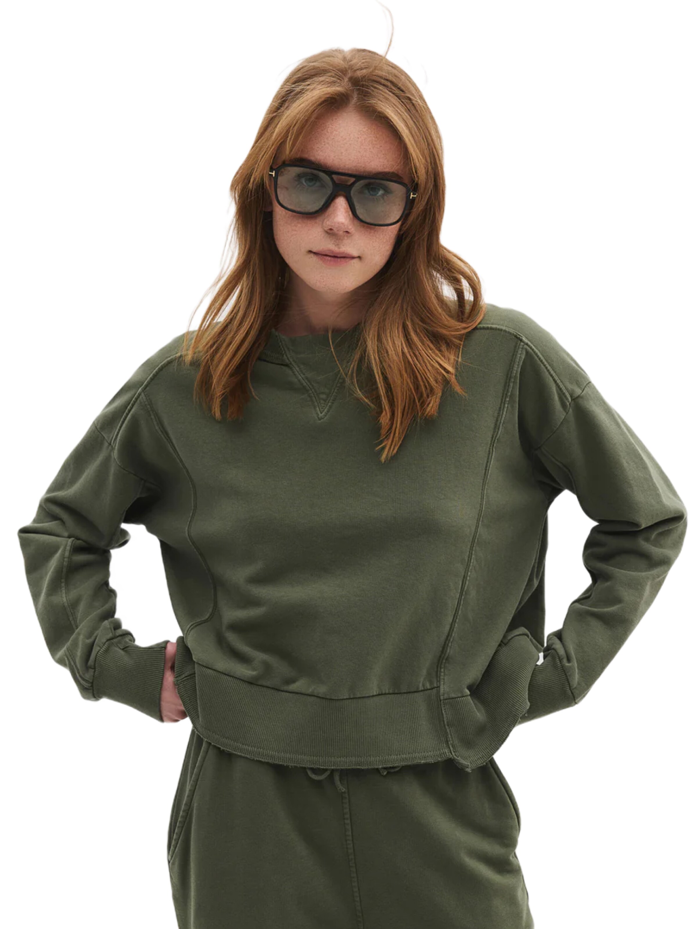 No Matter What Sweatshirt in Groen: voorkant