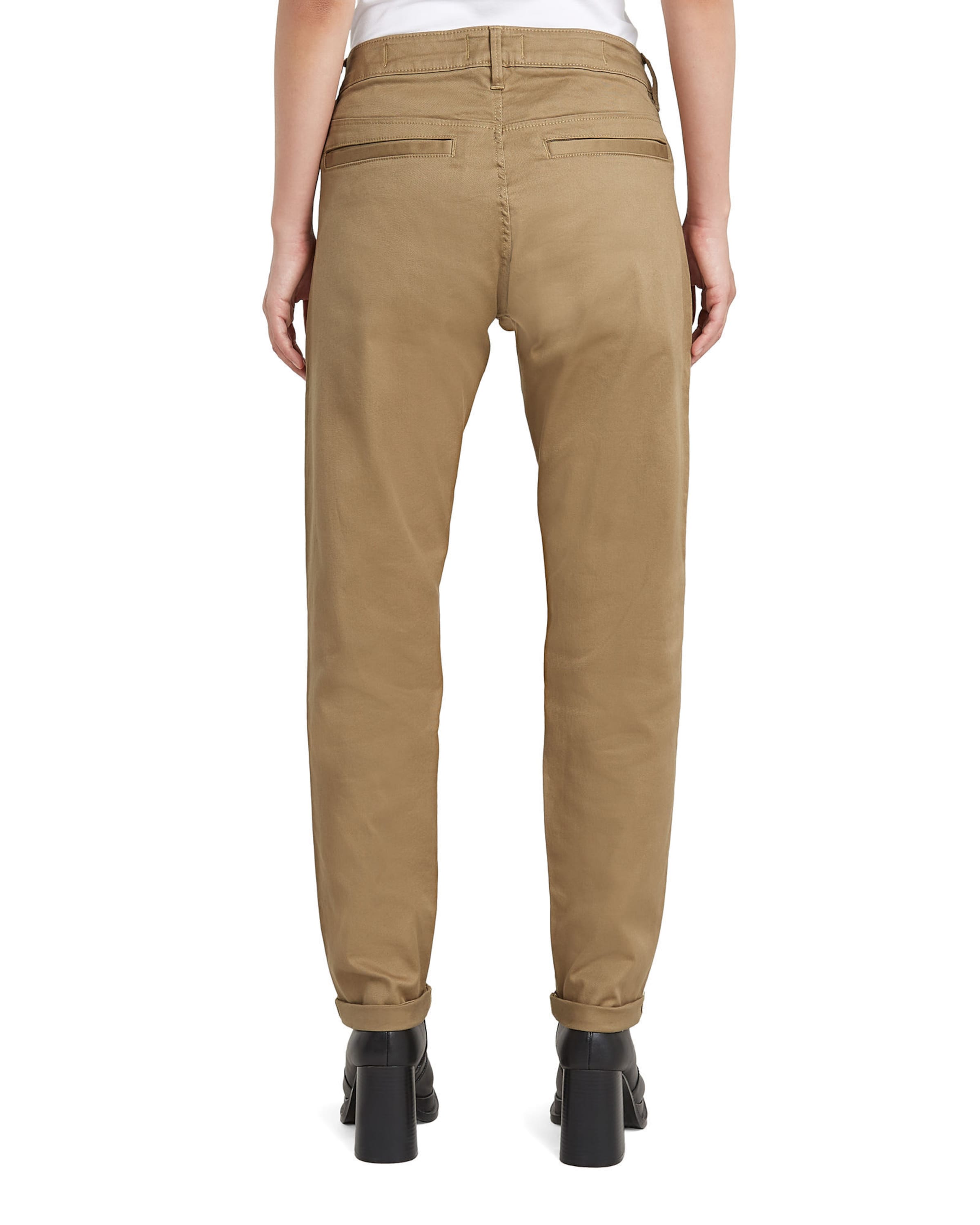 brūns G-STAR Pakapēniski sašaurināts piegriezums Čino bikses 'Kate'