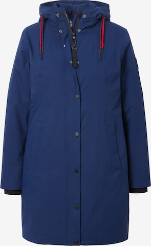 Ulla Popken Wintermantel in Blauw: voorkant