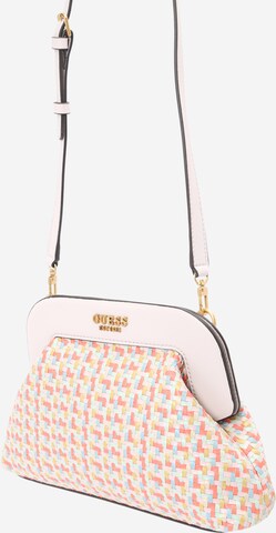 GUESS - Clutches 'ABEY' em branco: frente