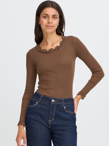 T-shirt 'FRHIZAMOND' Fransa en marron : devant