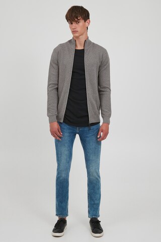 INDICODE JEANS Knit Cardigan 'Banjamino' in Grey