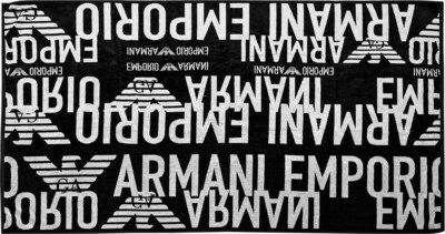 Emporio Armani Handtuch in ecru / schwarz, Produktansicht