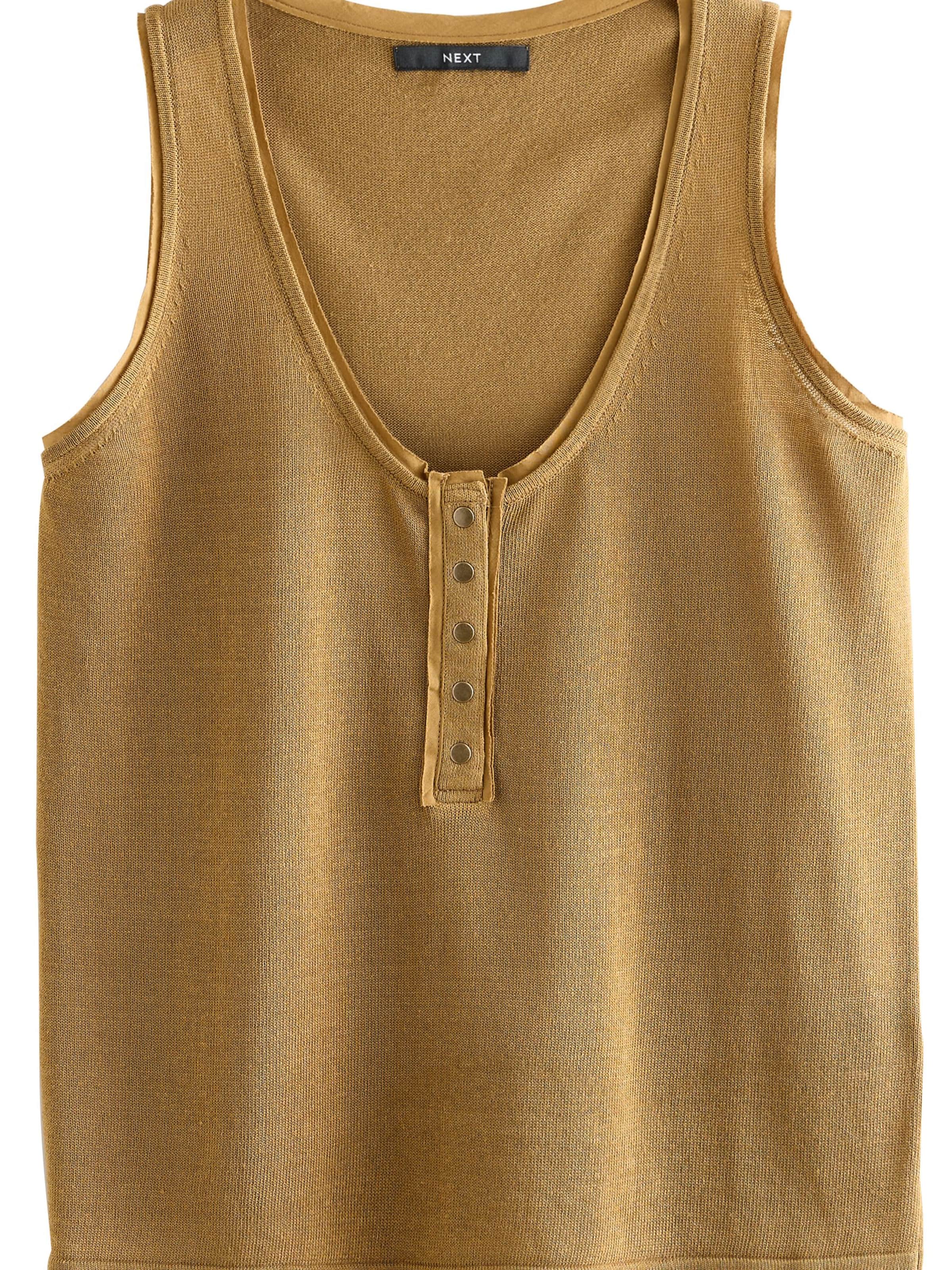 žalia Next Megzta palaidinė be rankovių: priekis