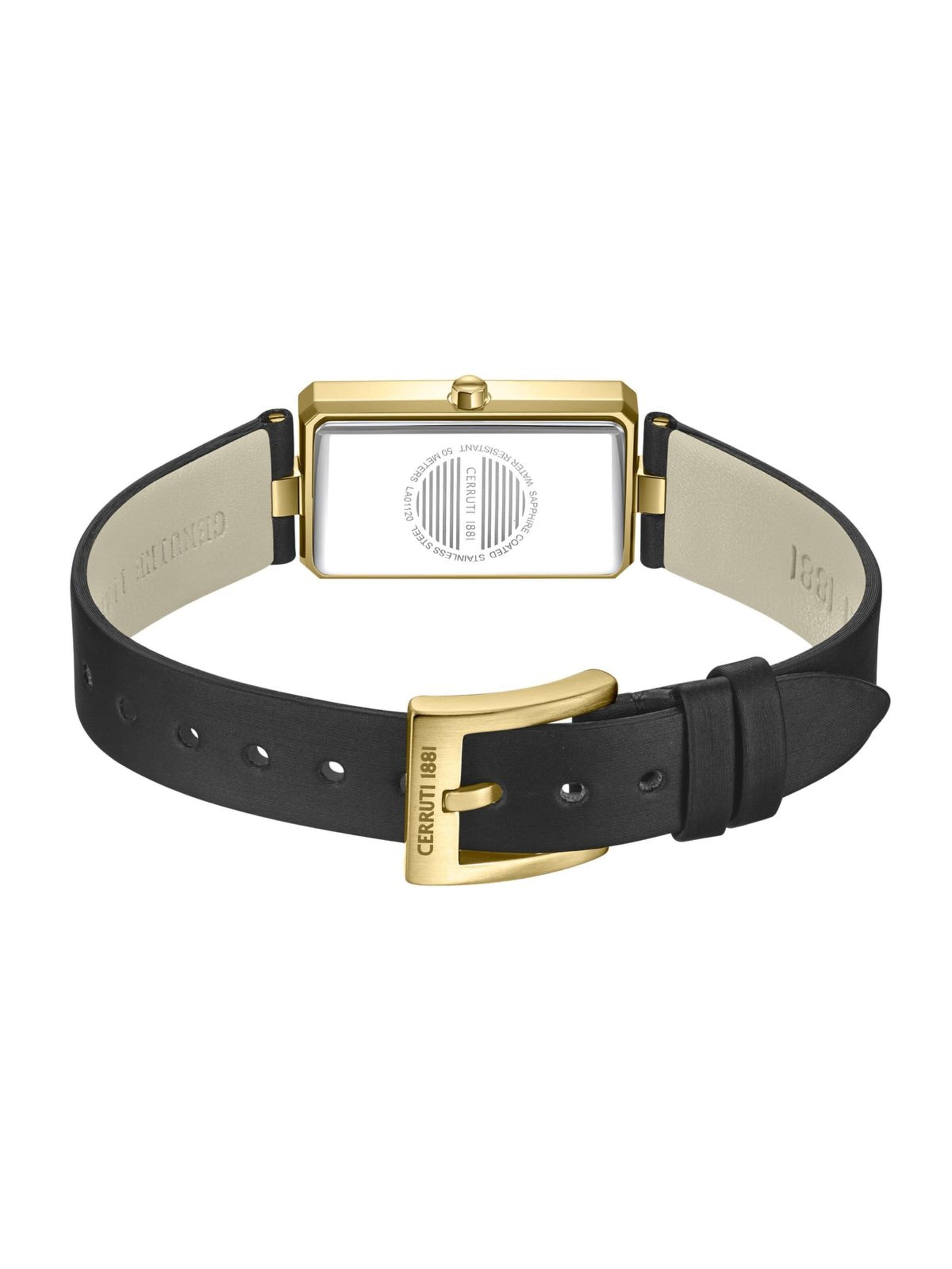 CERRUTI 1881 Analoguhr 'Watch Vallucciole'‌‌‌‌‌‌‌‌ in Schwarz