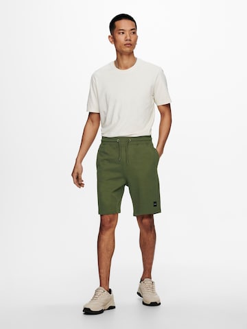 Only & Sons Regular Pants 'Neil' in Green