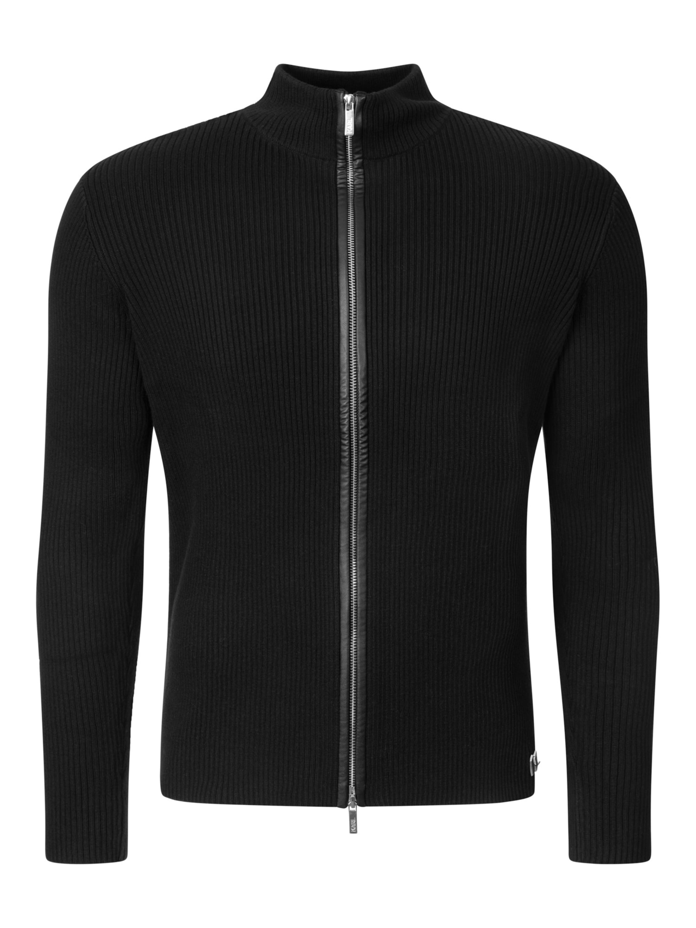Karl Lagerfeld - Casaco de malha em preto: frente