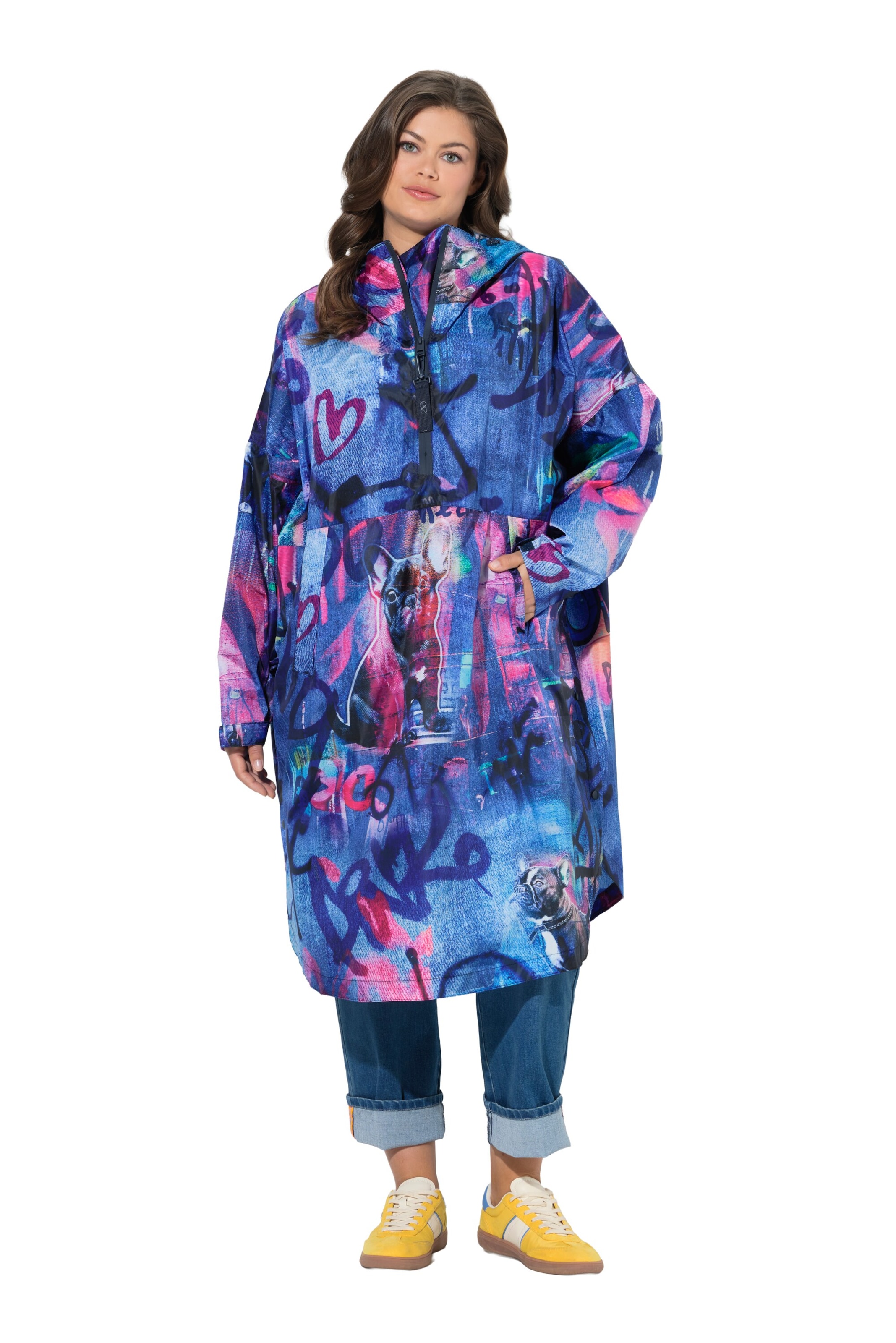 LAURASØN Weatherproof jacket in Blue: front