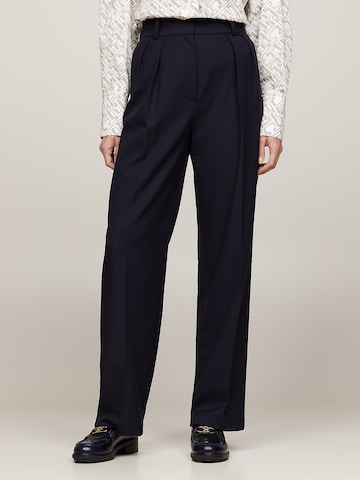 TOMMY HILFIGER Loose fit Pleat-Front Pants in Blue