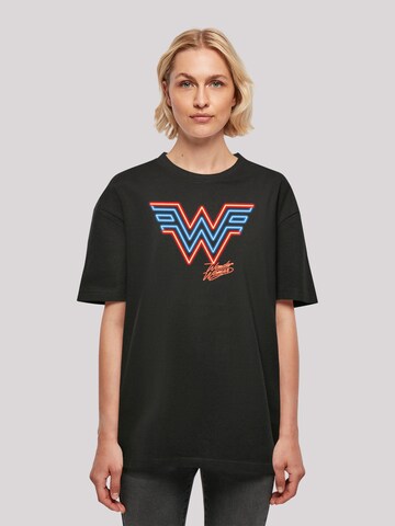 F4NT4STIC Oversized Shirt 'DC Comics Wonder Woman 84' in Black: front