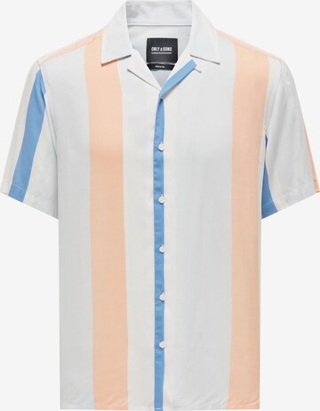 Only & Sons Regular fit Button Up Shirt 'Wayne' in Orange: front