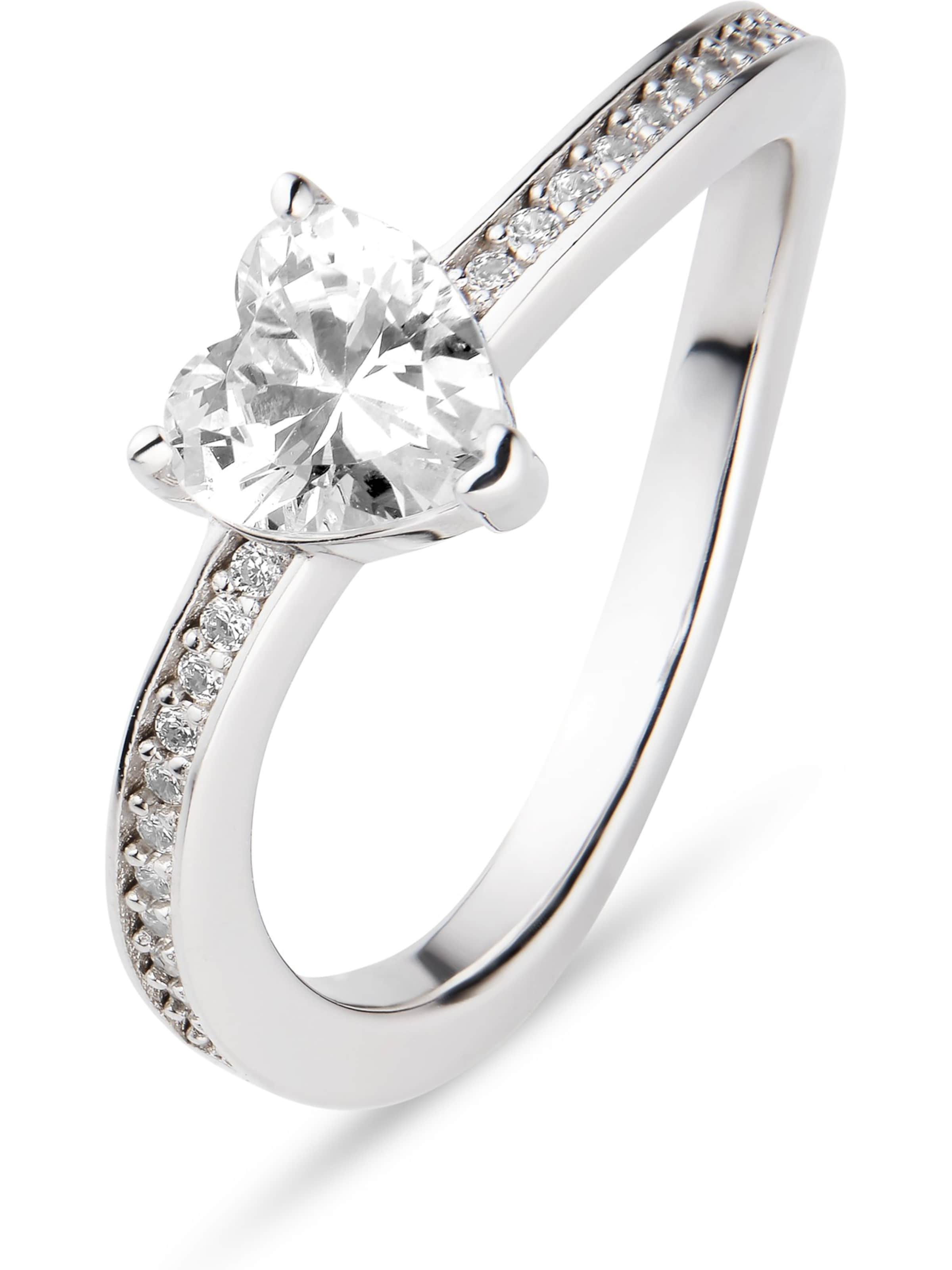 JETTE Ring in Silver: front