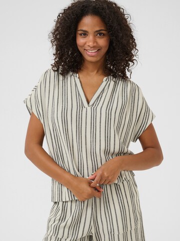 Camicia da donna 'KAmilia' di Kaffe in bianco: frontale