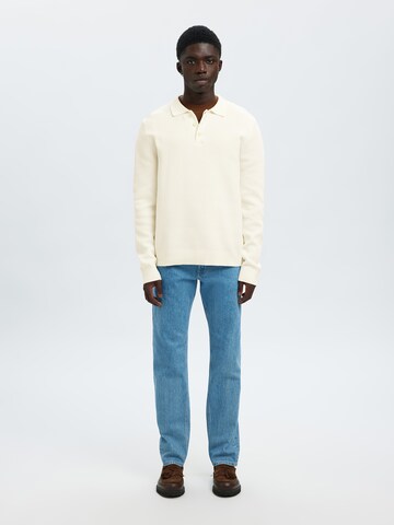 Pull-over 'SLHDANE' SELECTED en beige