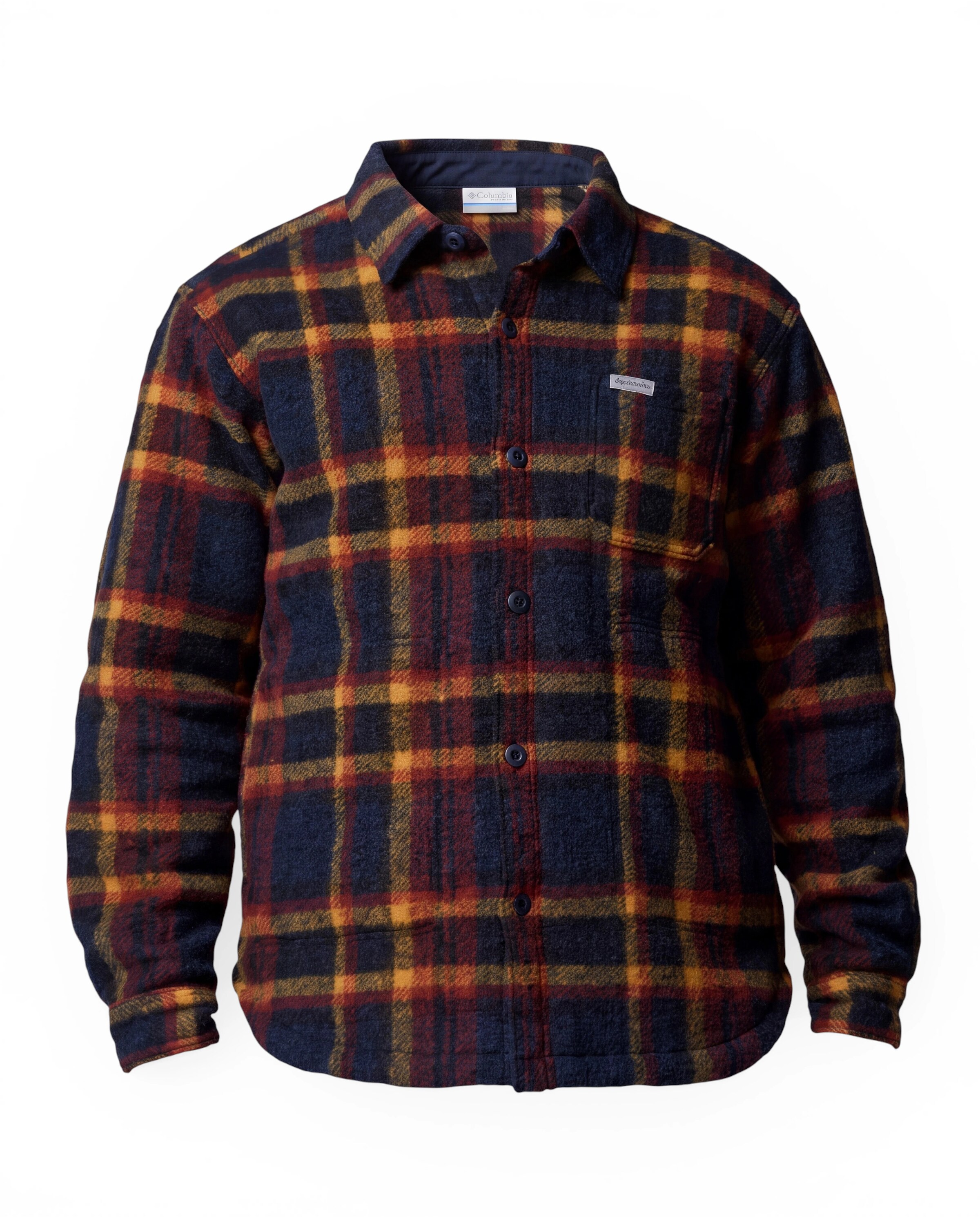 COLUMBIA Veste en polaire fonctionnelle 'Hunter Arch™' en S en bleu marine / orange / rouge, Vue avec produit