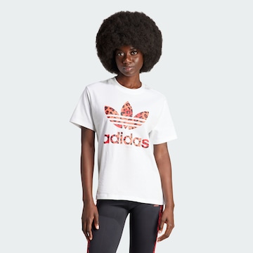 ADIDAS ORIGINALS T-Shirt 'TREFOIL' in Weiß: predná strana