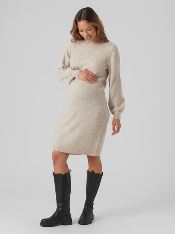 Vero Moda Maternity Knit dress 'VMMLefile' in Beige