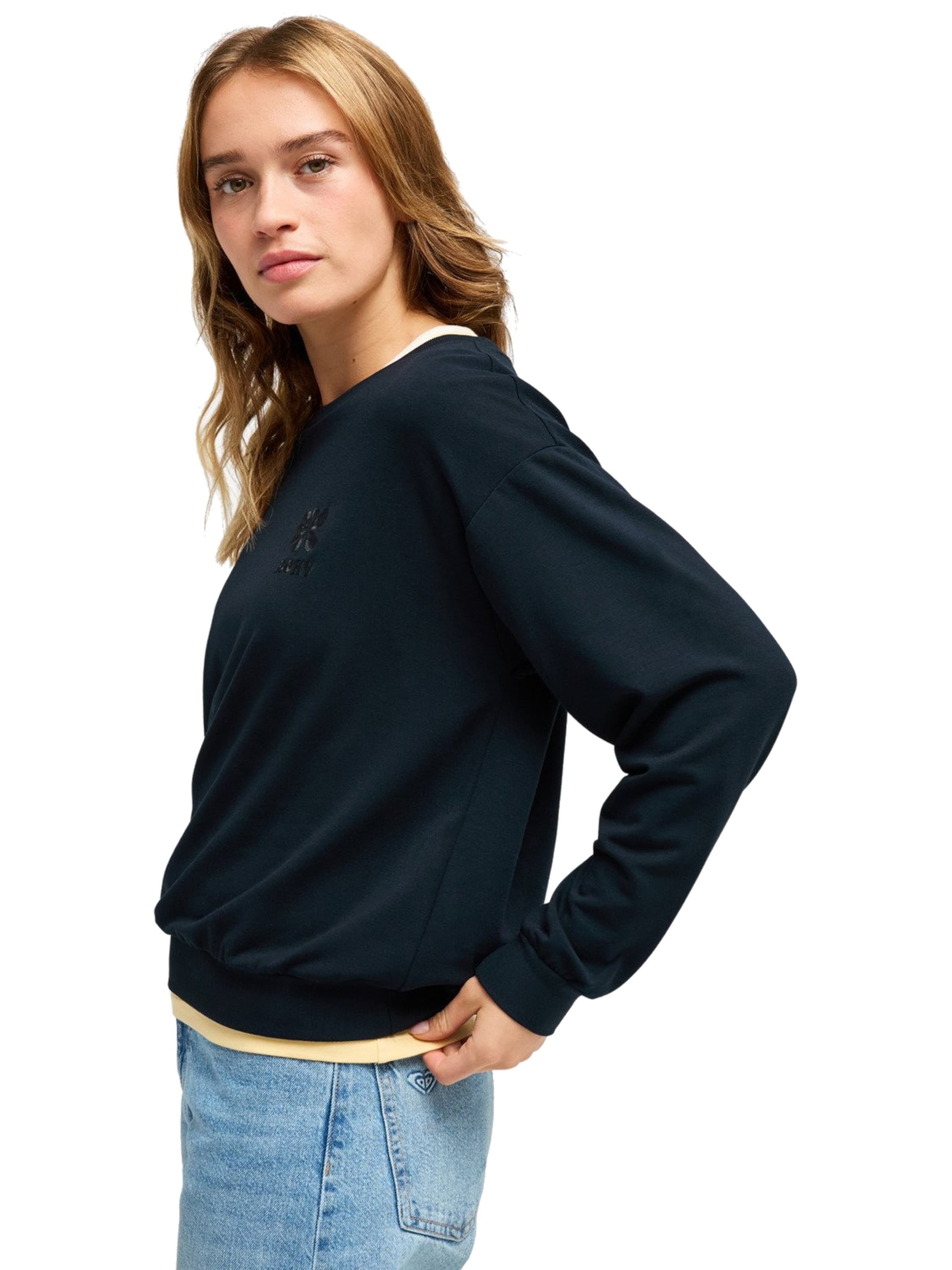 ROXY Sweatshirt 'Surfing By Moonlight'‌‌‌‌‌ in Blau