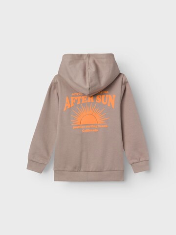 NAME IT Zip-Up Hoodie in Brown