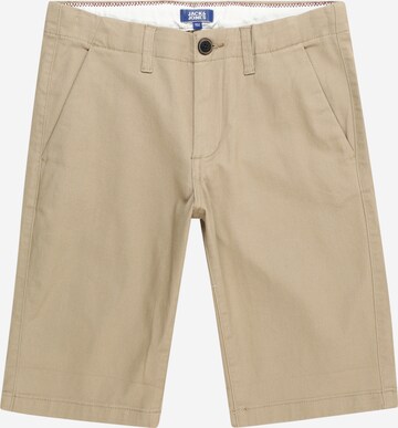 Jack & Jones Junior - Calças 'DAVID' em bege: frente