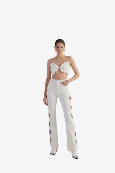 HOLLY LOLLY Jean en 30 en blanc denim, Vue avec produit