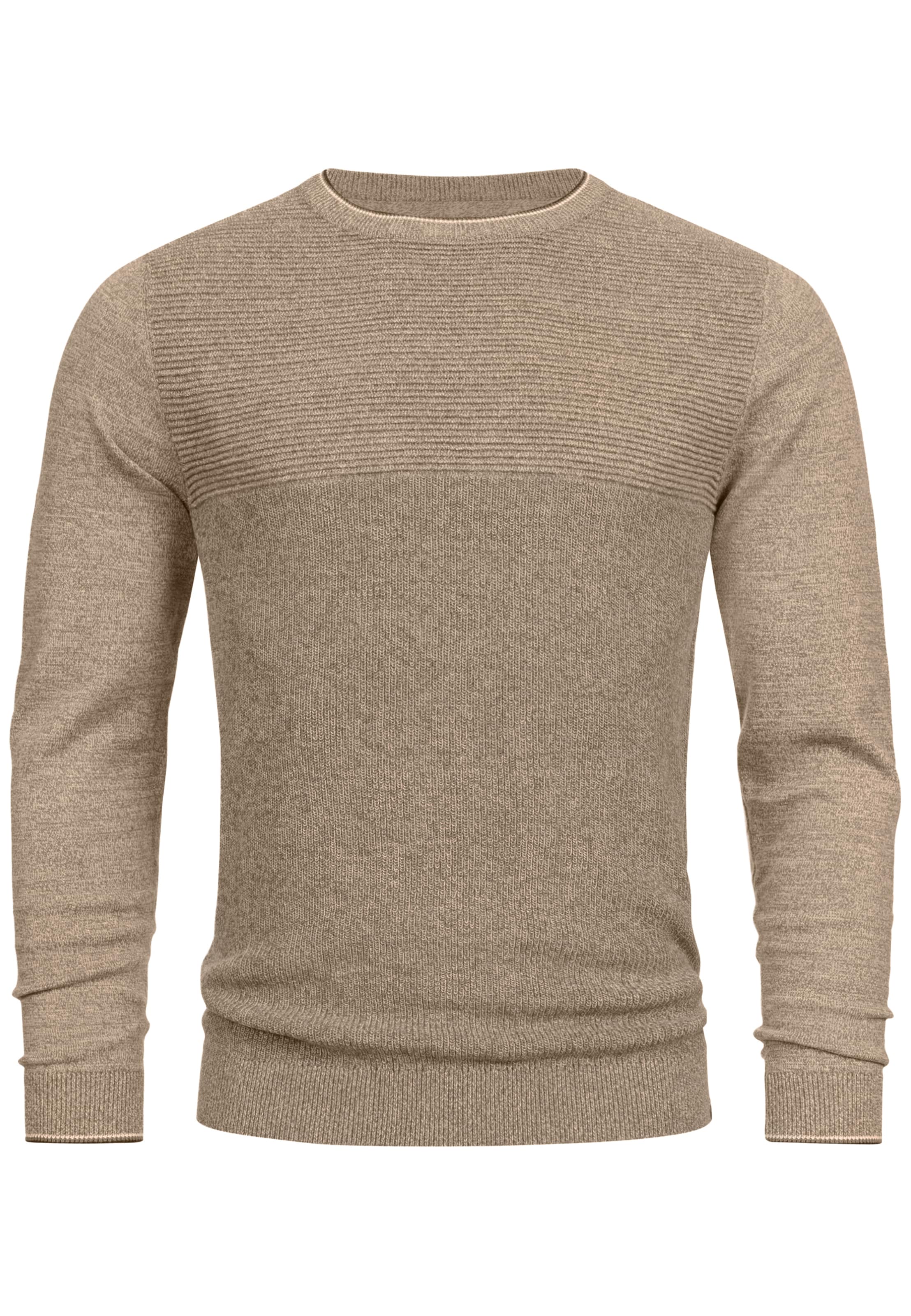 INDICODE JEANS Sweater 'Reign' in Brown: front