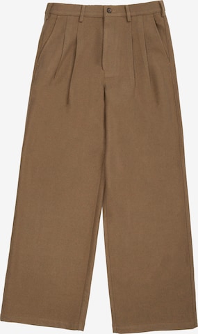 Prohibited Wide leg Pleat-front trousers in Brown: front