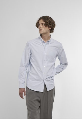Urban Classics Regular fit Button Up Shirt in Blue