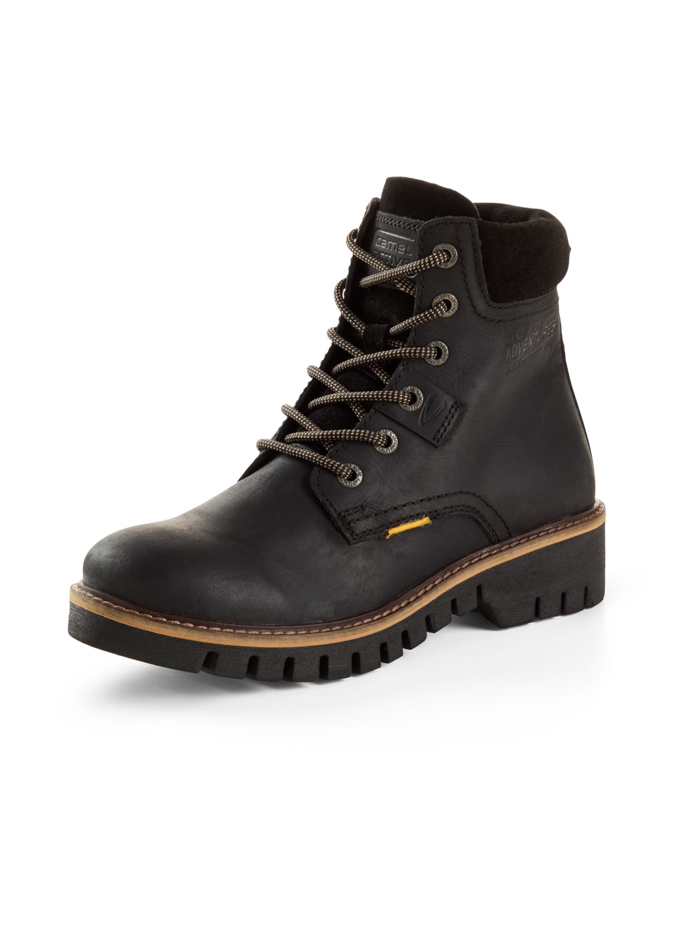 CAMEL ACTIVE Šněrovací kozačky 'ISA' – černá: přední strana