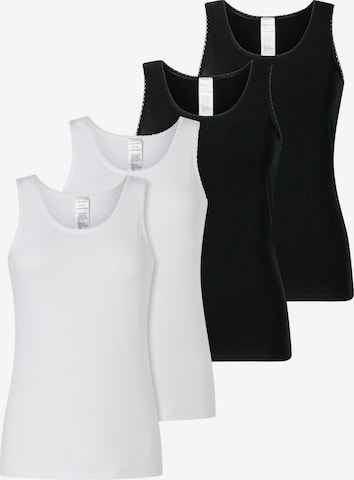 SCHIESSER Unterhemd ' Modern Multipacks ' in Schwarz: Vorderseite