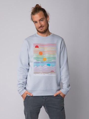 Watapparel Sweatshirt 'Sun And Moon' in Blauw