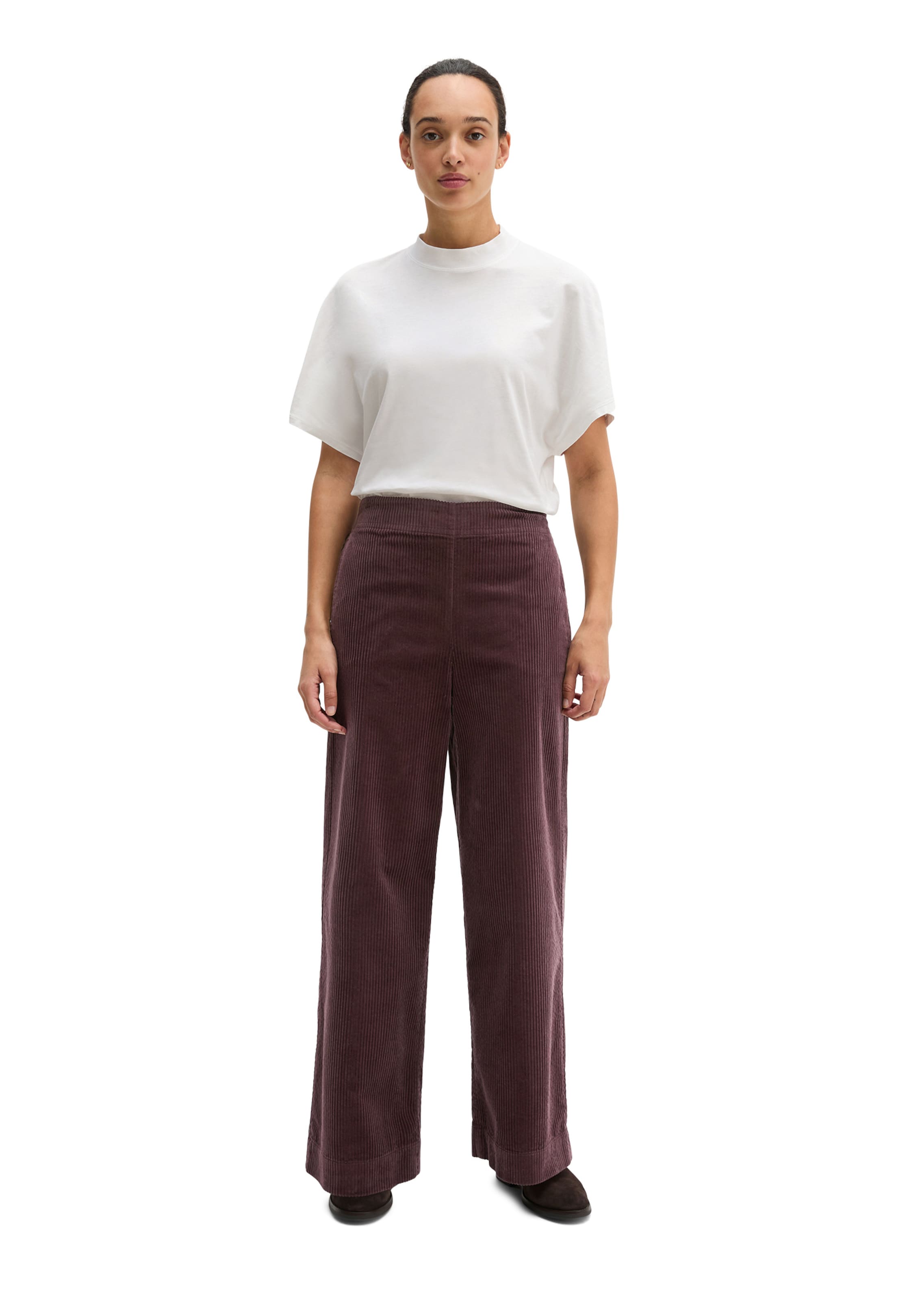 Marc O'Polo Wide leg Broek in Rood