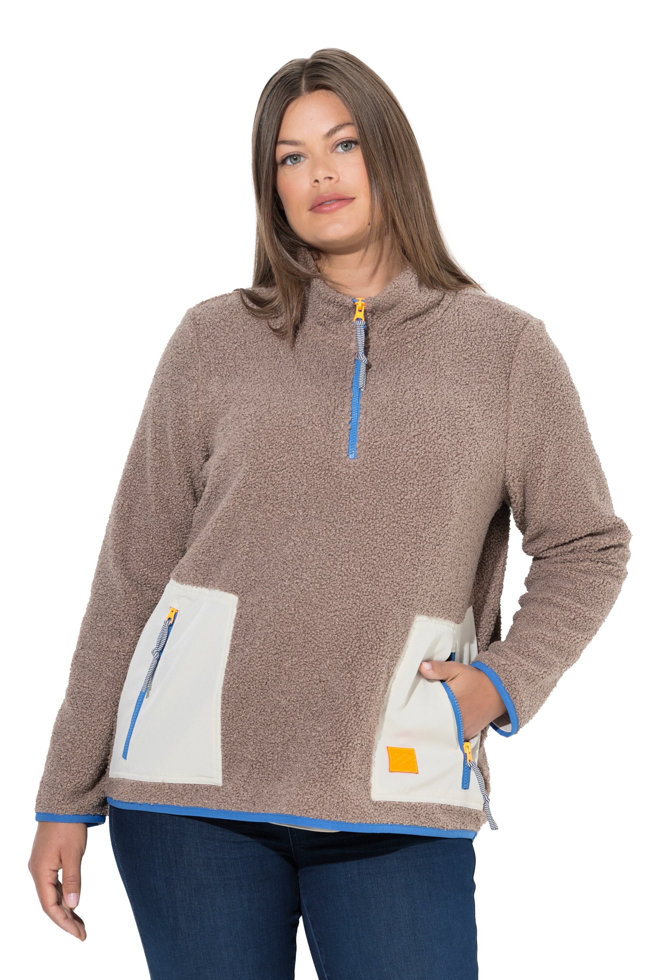 LAURASØN Sweatshirt in Bruin: voorkant