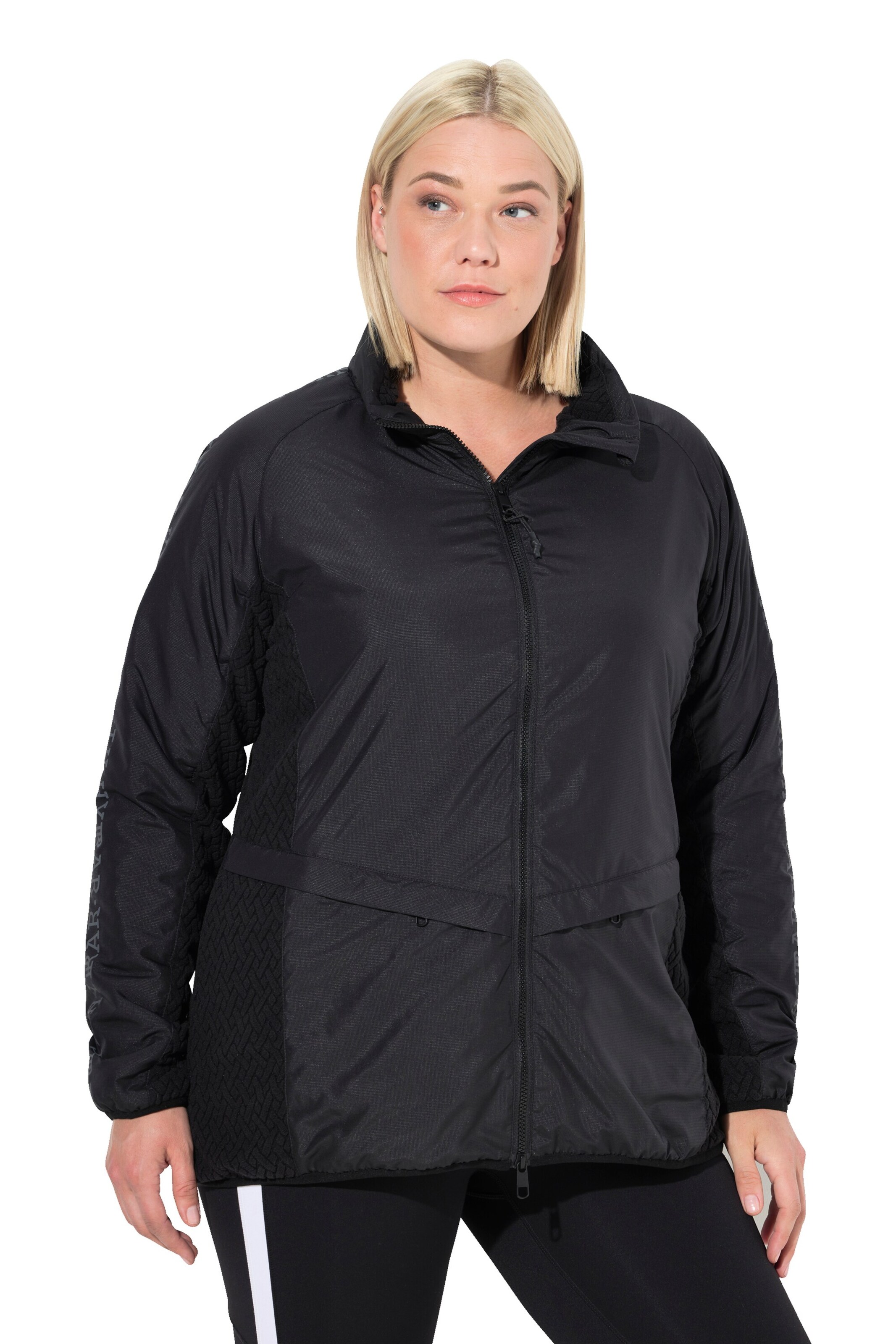 Ulla Popken Between-season jacket in Black: front