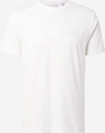 T-Shirt GANT en blanc : devant