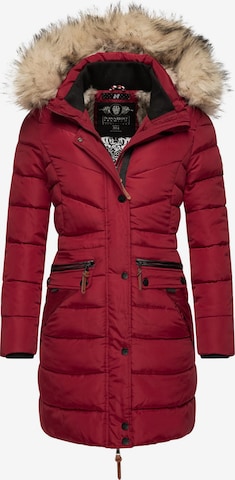 NAVAHOO Χειμερινό παλτό 'Paula' σε κόκκινο: μπροστά
