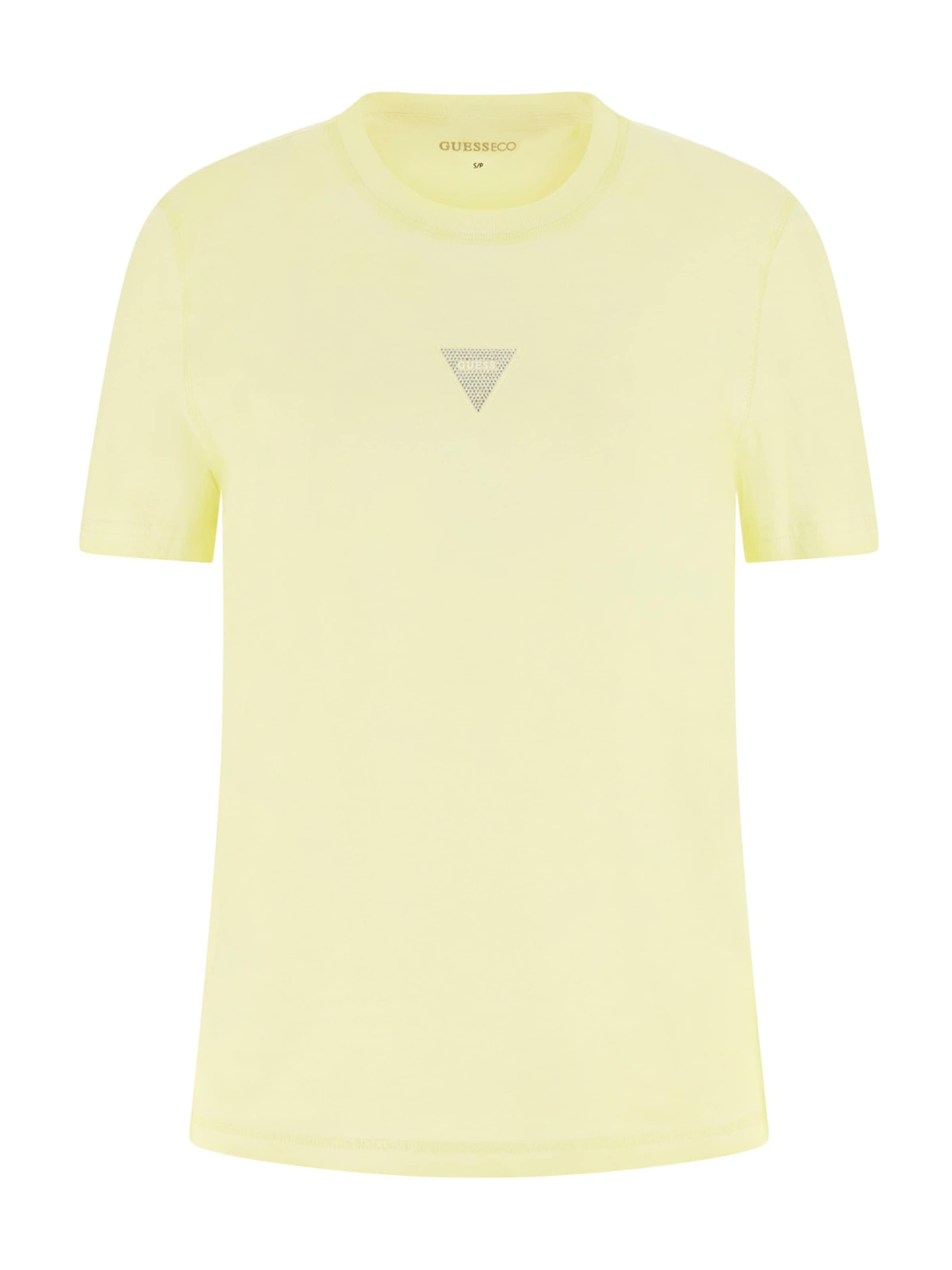 T-shirt GUESS en jaune : devant